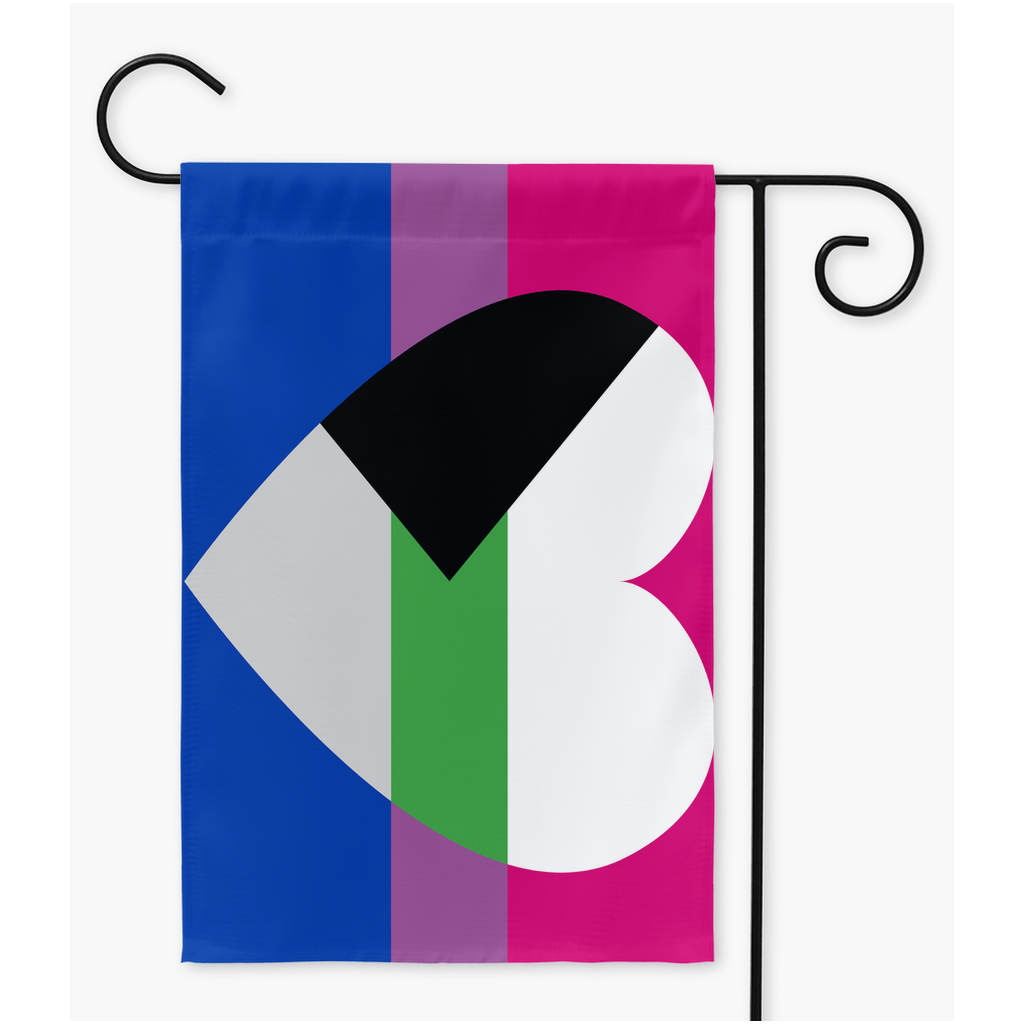 Bisexual Demiromantic Pride Yard and Garden Flags | Single Or Double-Sided | 2 Sizes | Sexual And Romantic Orientations