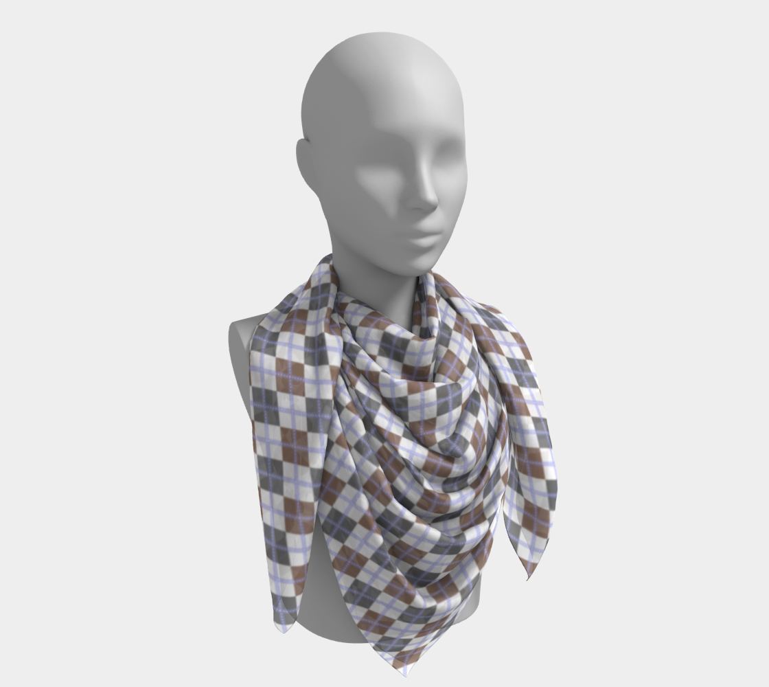 Gender Apathetic Argyle Square Scarf