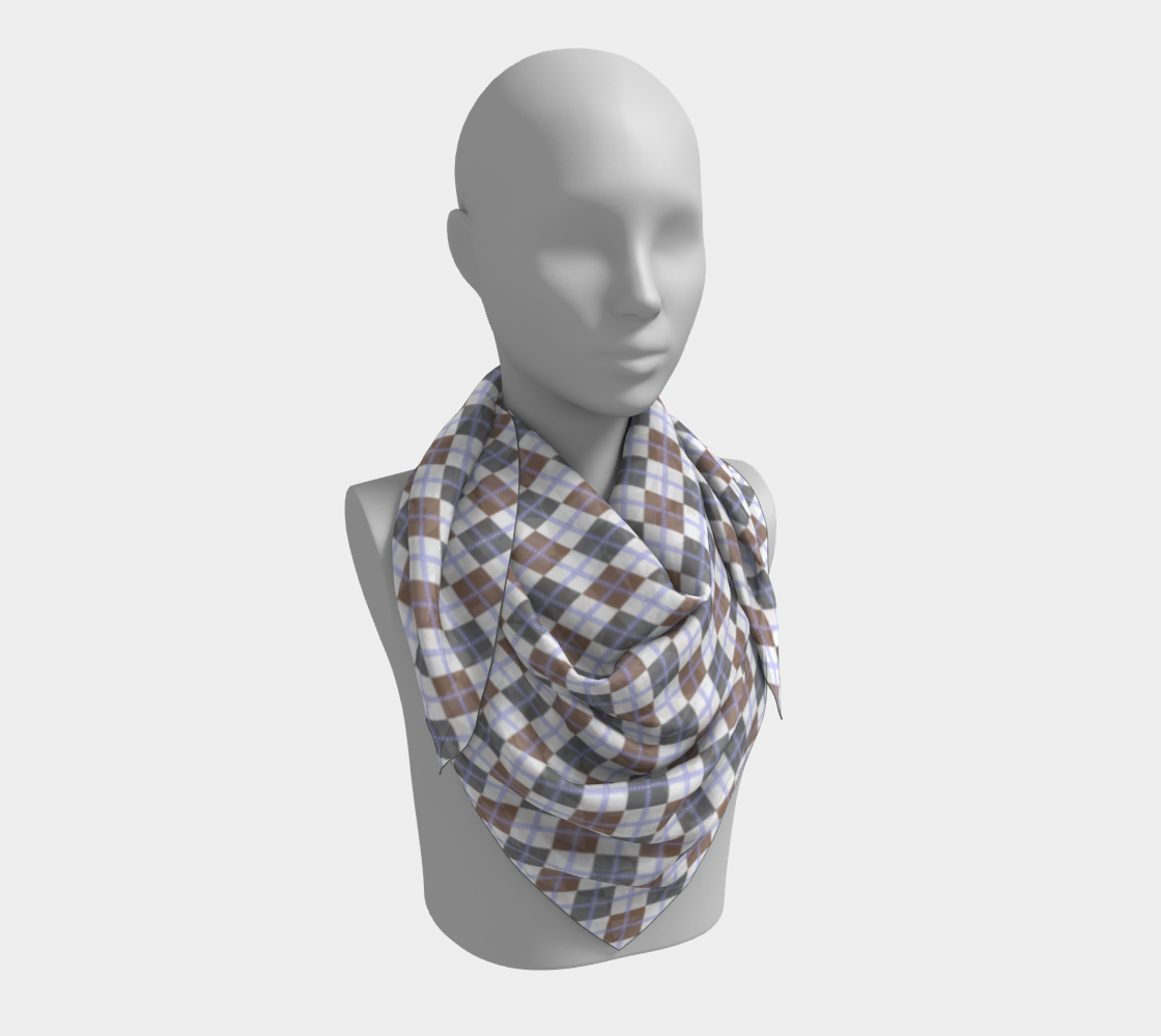 Gender Apathetic Argyle Square Scarf