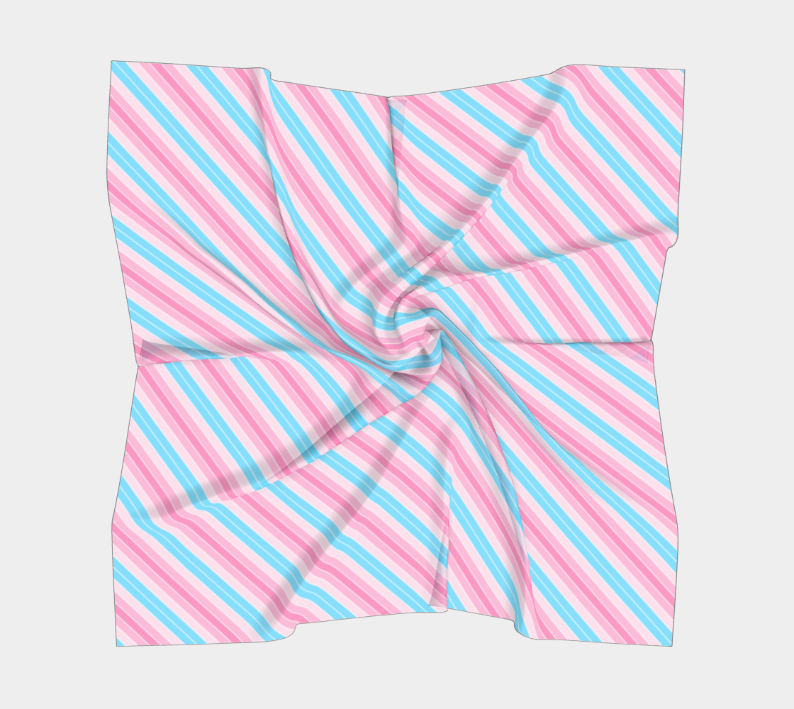 Transfeminine Candy Striped Square Scarf