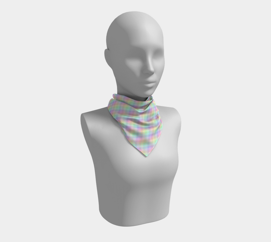 Pastel Rainbow Argyle Square Scarf