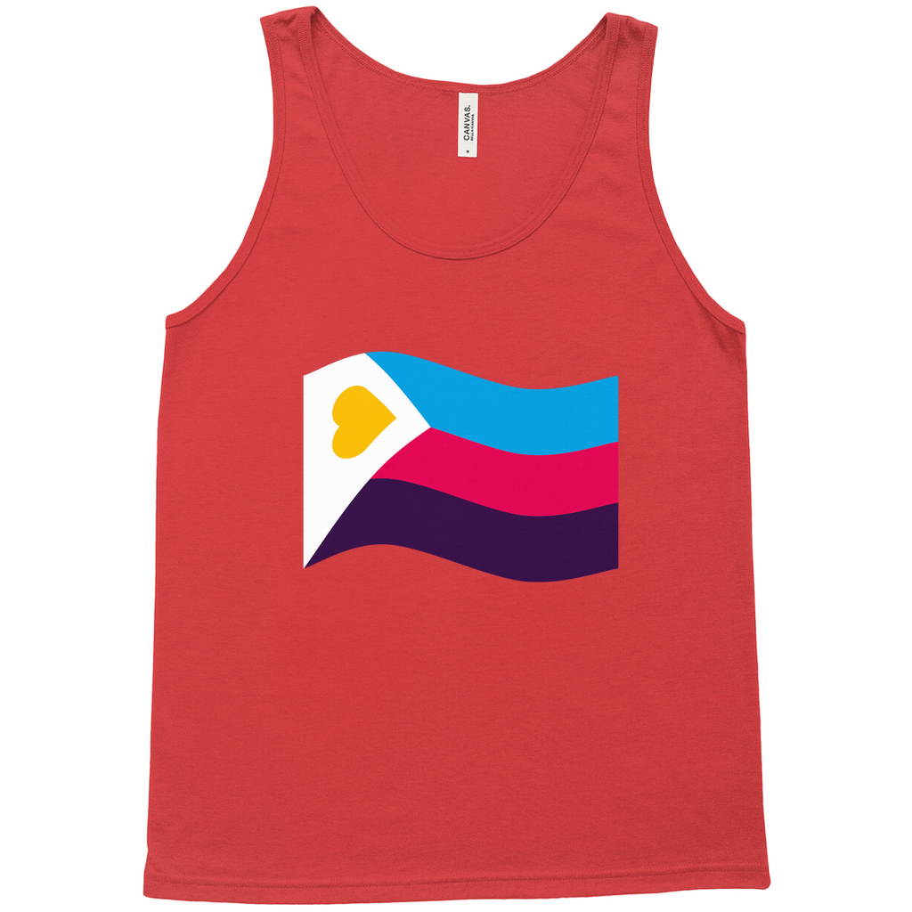 Polyamory Pride Flag Relaxed Fit Tank Tops | Choose Your Flag | Bella + Canvas