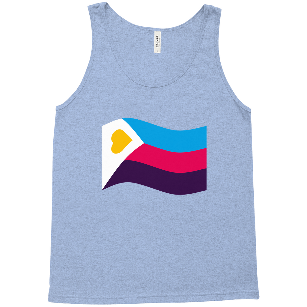 Polyamory Pride Flag Relaxed Fit Tank Tops | Choose Your Flag | Bella + Canvas