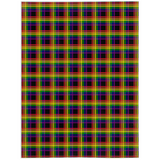 Rainbow and Black Plaid Pride Minky Blankets