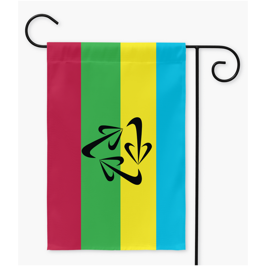 Choose Your Polyamory Pride Yard and Garden Flags | Single Or Double-Sided | 2 Sizes