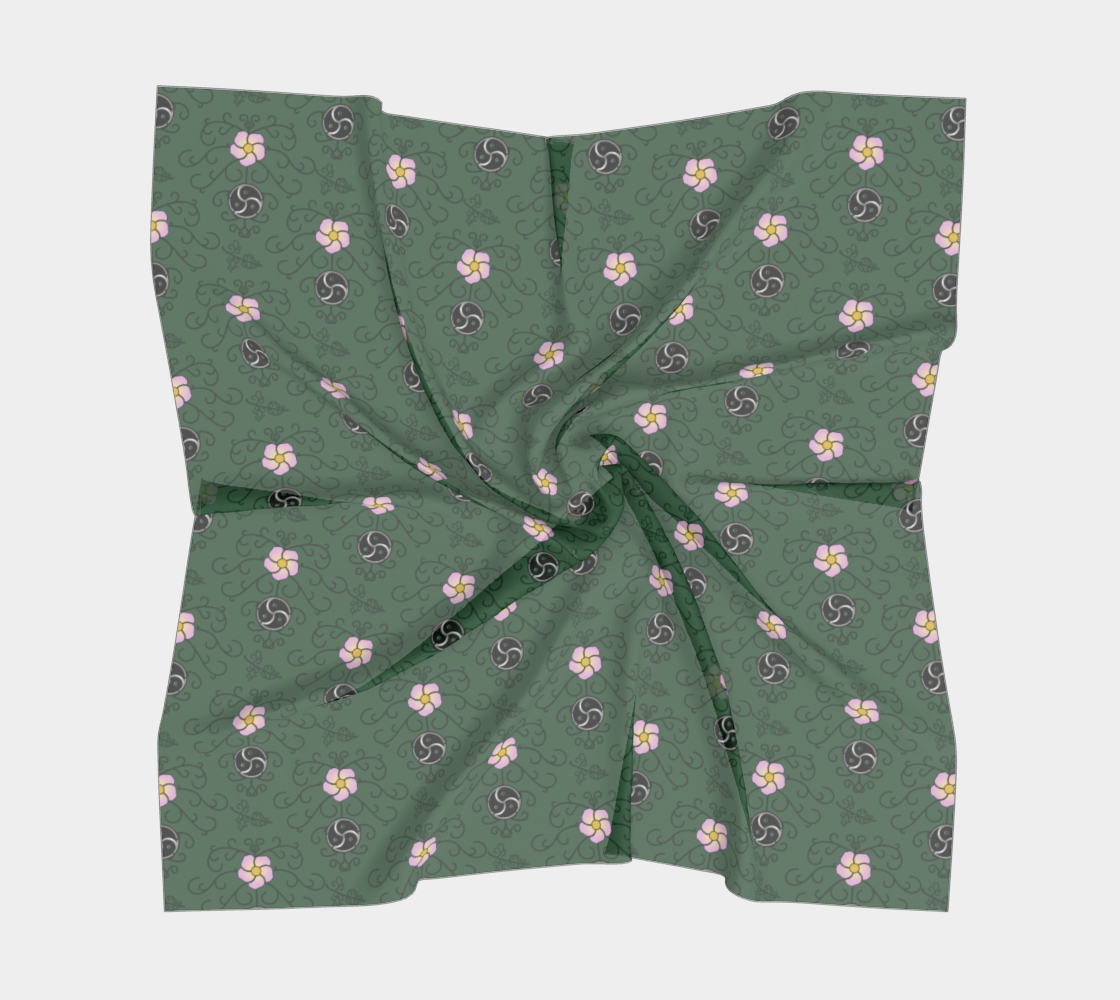 Wild Rose and Vine BDSM (Green) Square Scar