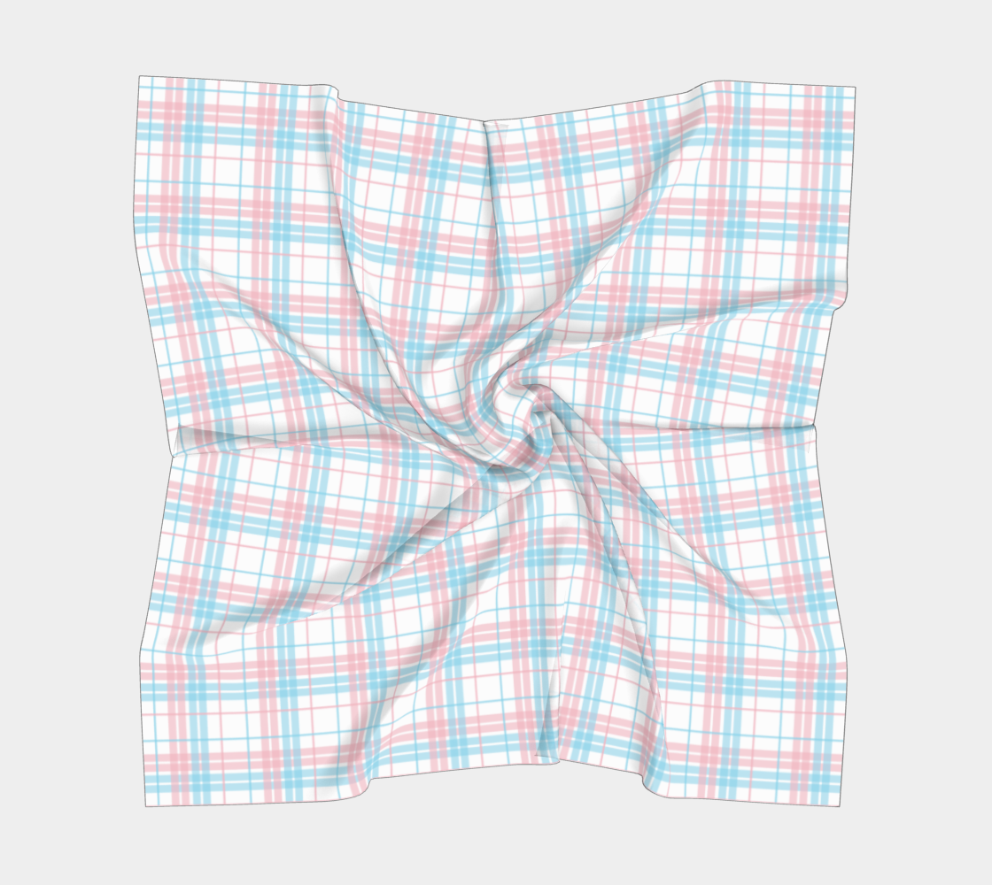 Transgender Plaid Square Scarf