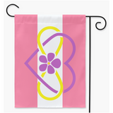 Polyamour - V3 - Drapeaux saphiques de cour et de jardin | Simple ou double face | 2 tailles