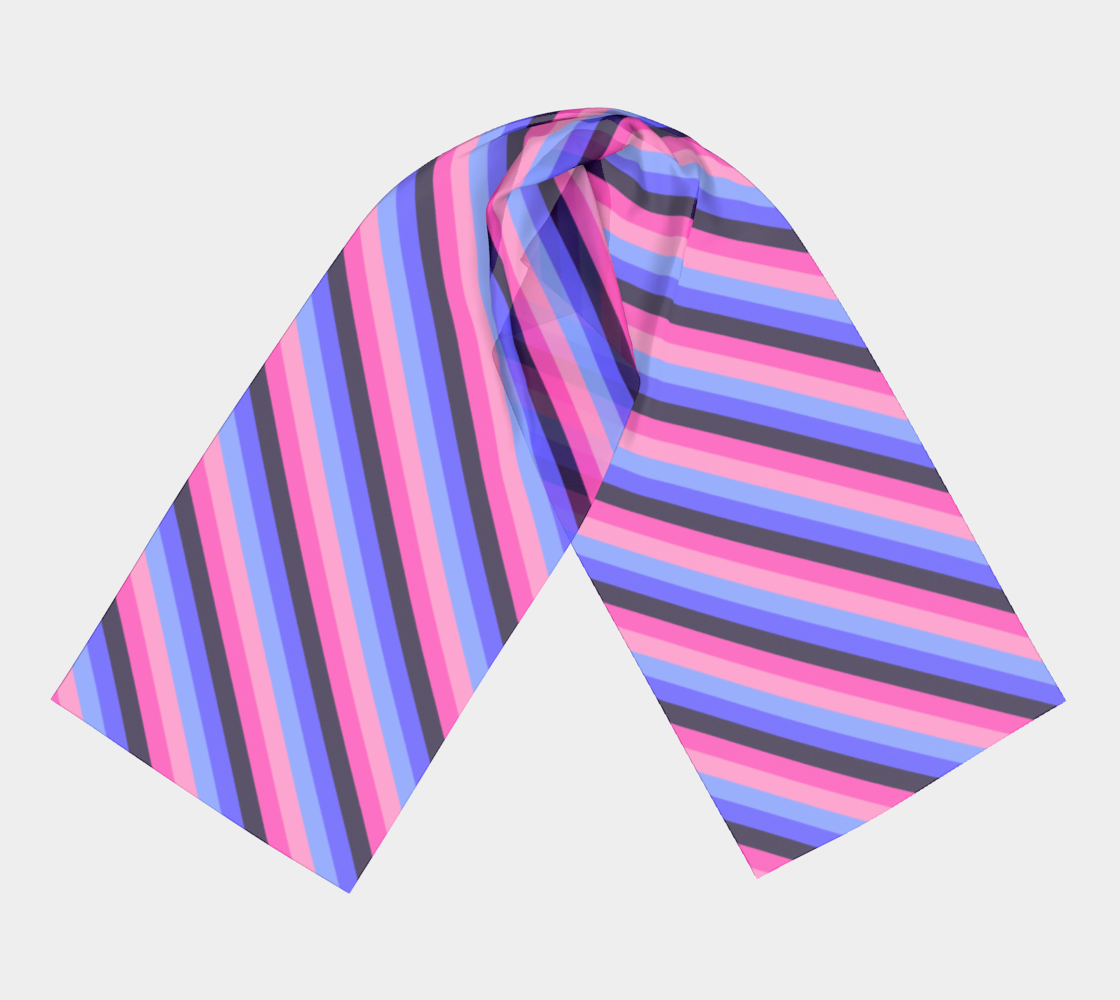 Omnisexual Striped Long Scarf
