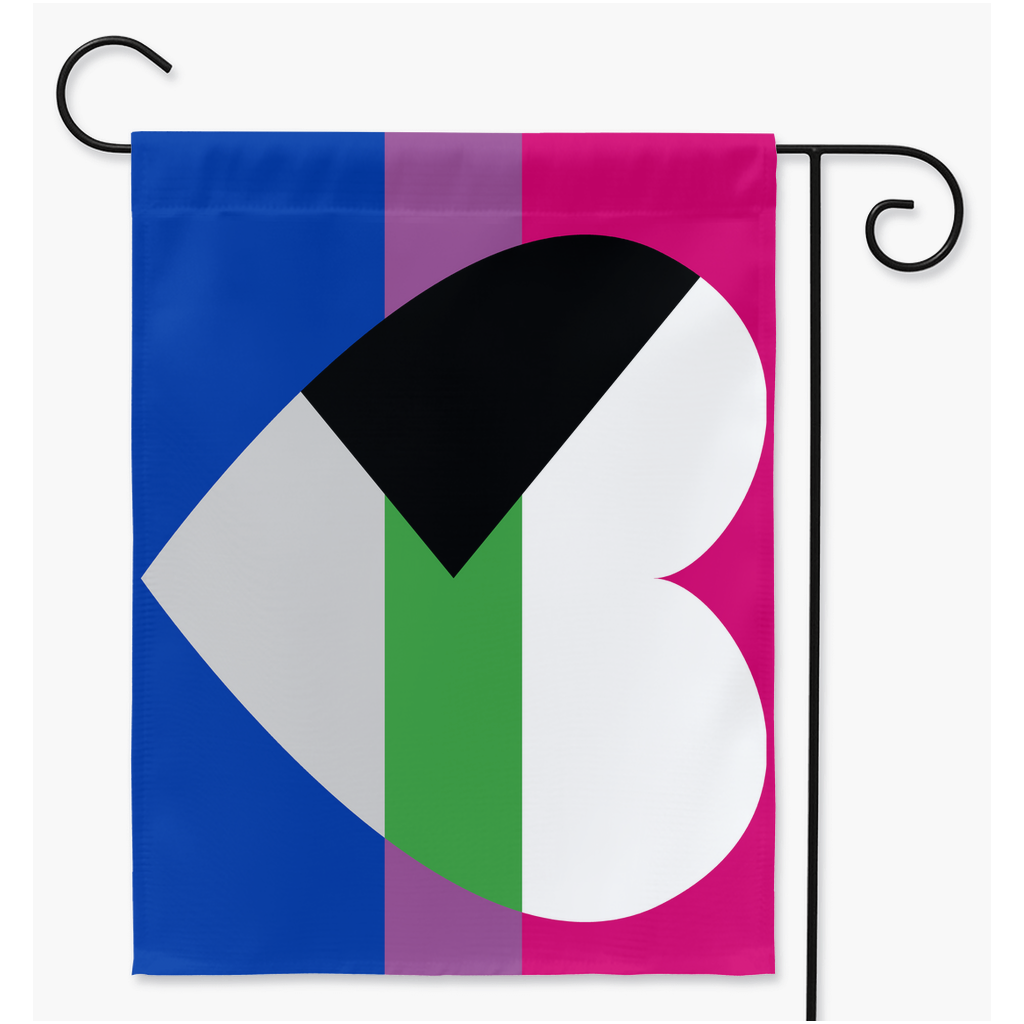 Bisexual Demiromantic Pride Yard and Garden Flags | Single Or Double-Sided | 2 Sizes | Sexual And Romantic Orientations
