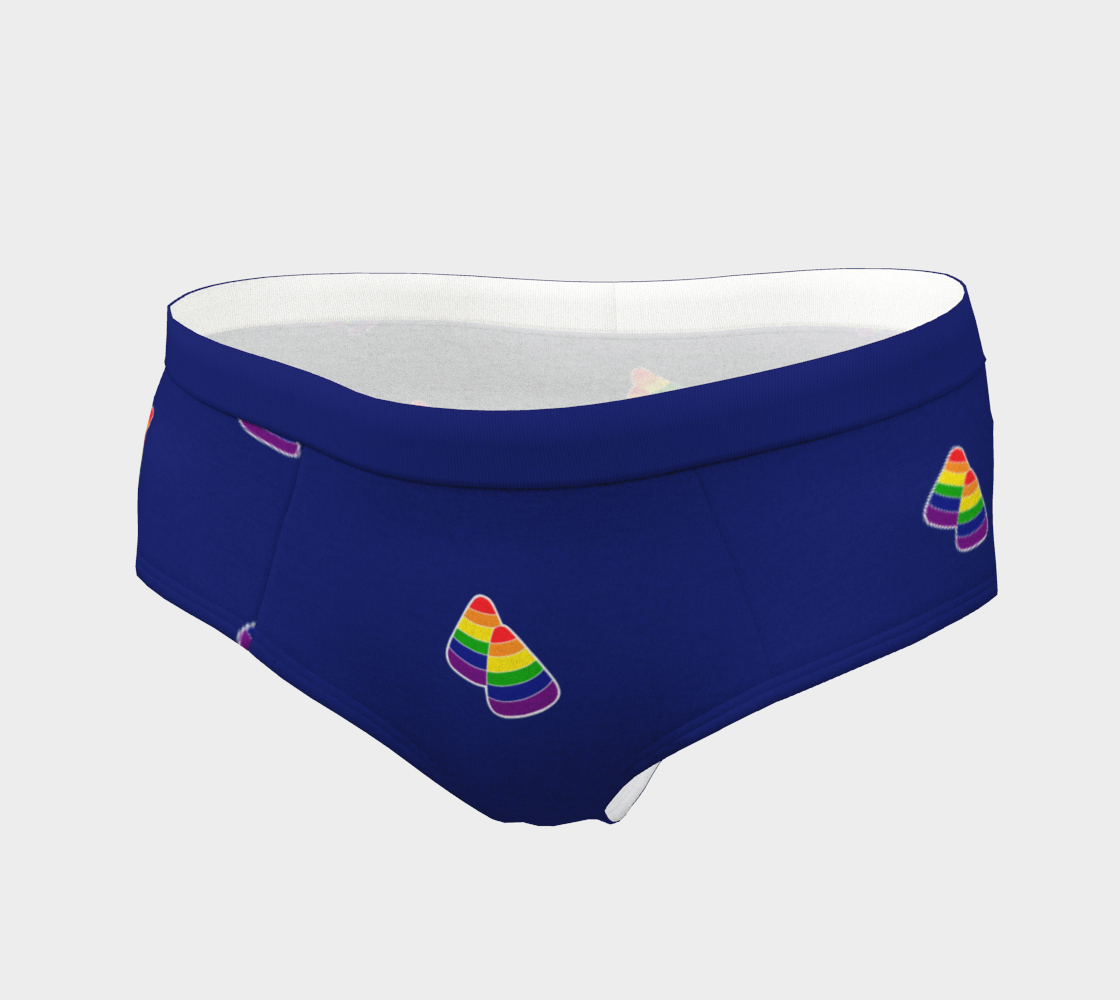 Rainbow and Blue Candy Corn Cheeky Briefs