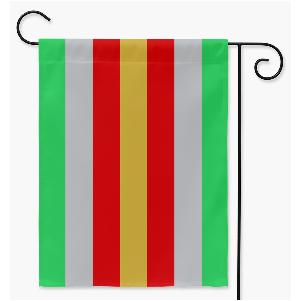 Proculromantic - V1 Pride Yard and Garden Flags | Single Or Double-Sided | 2 Sizes | Aromantic and Asexual Spectrum