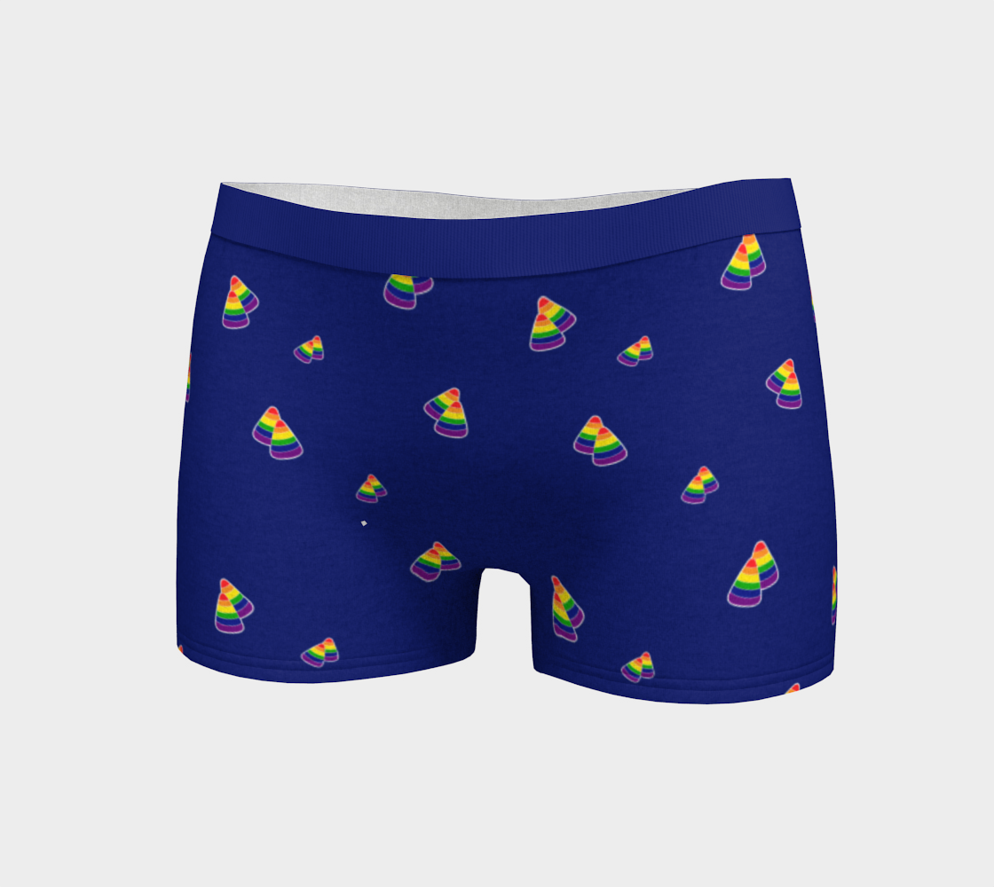 Rainbow and Blue Candy Corn Boyshorts