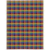 Muted Rainbow and Black Plaid Pride Minky Blankets