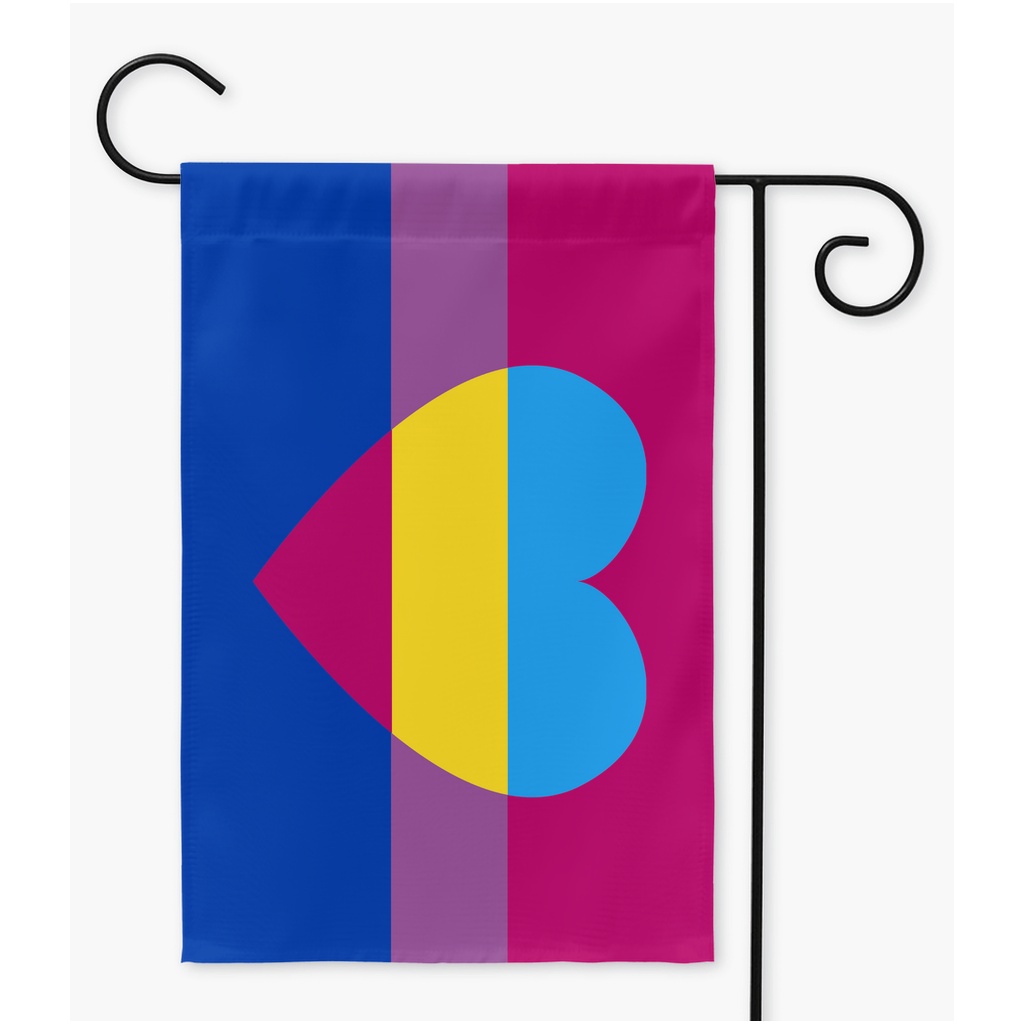 Bisexual Panromantic Pride Yard and Garden Flags | Single Or Double-Sided | 2 Sizes | Sexual And Romantic Orientations
