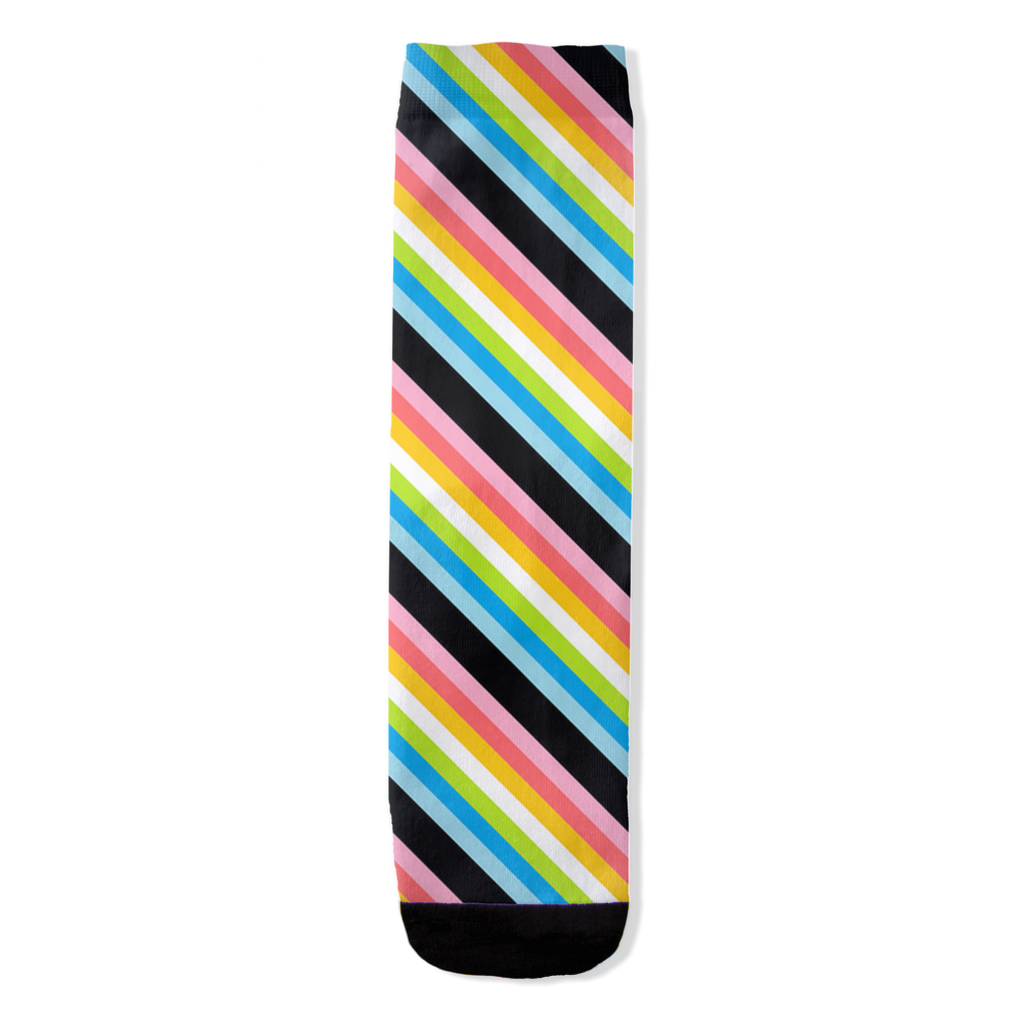 Calcetines con estampado integral de rayas Queer