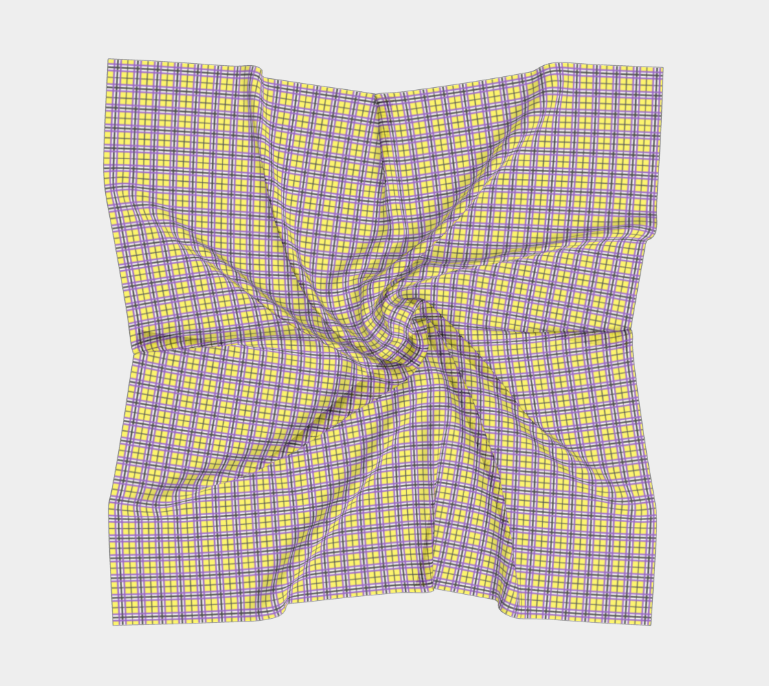 Nonbinary "Enbyberry" Plaid Square Scarf