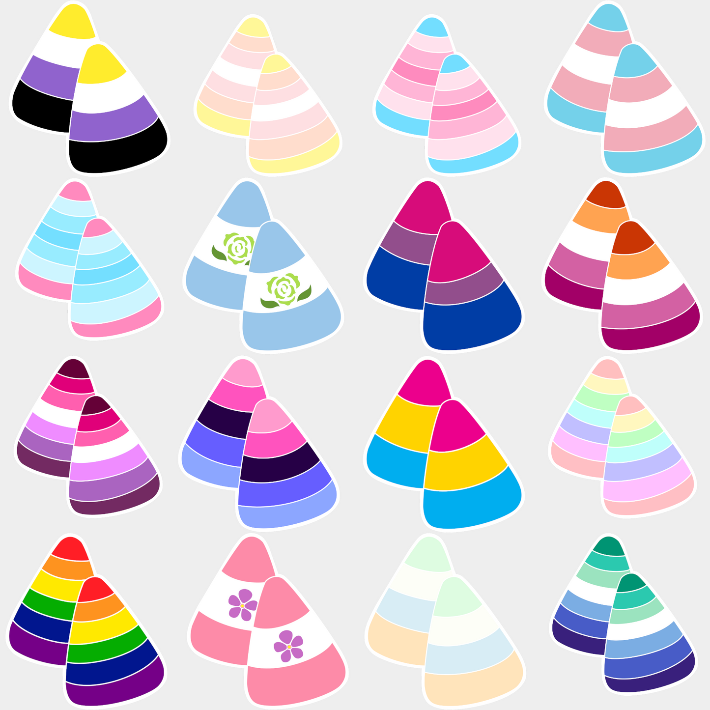 Candy Corn Pride Stickers