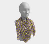 Nonbinary "Enbyberry" Plaid Square Scarf