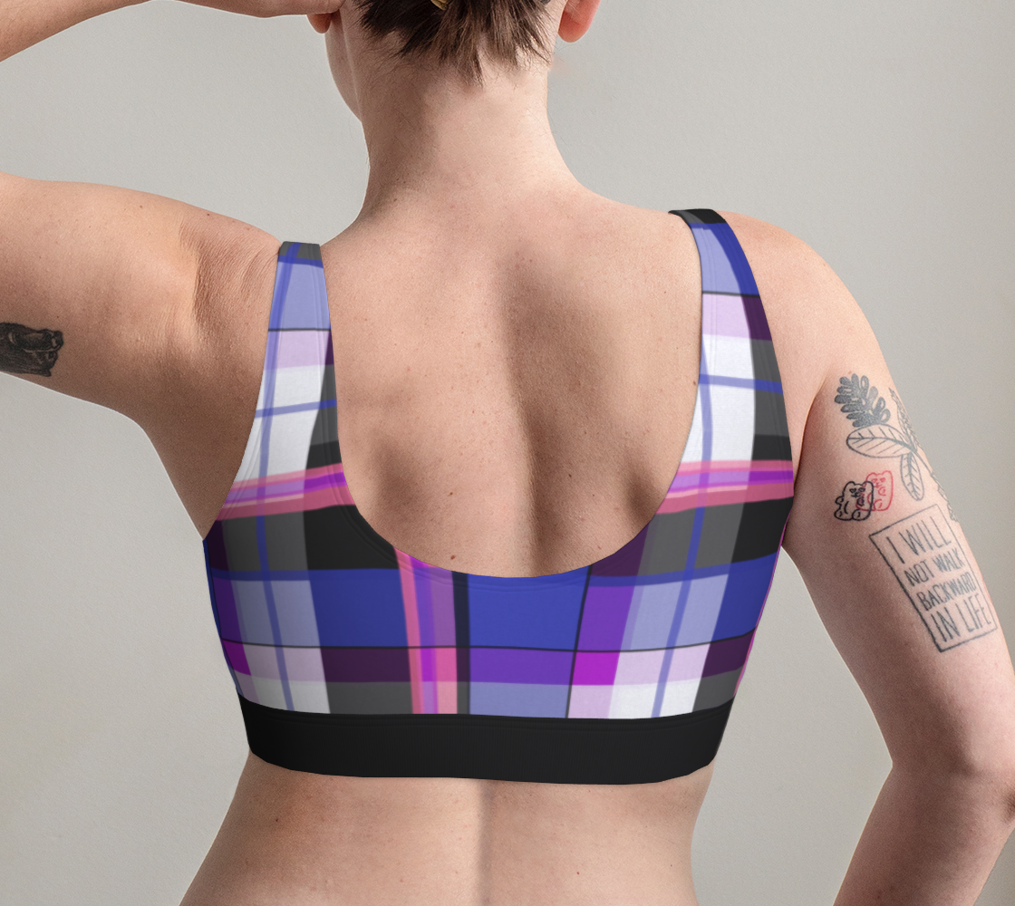 Brassière à carreaux Genderfluid