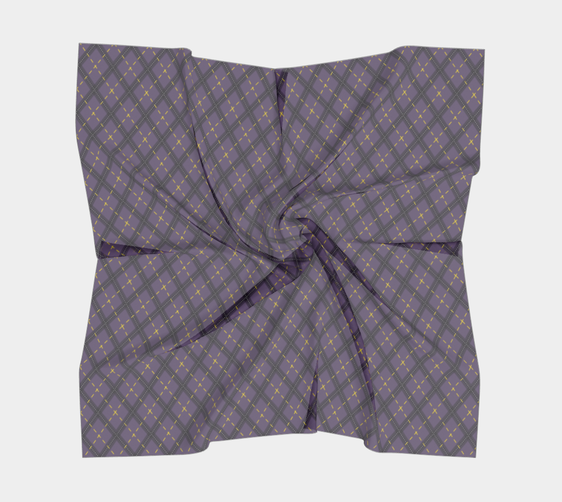 Foulard carré Argyle foncé non binaire