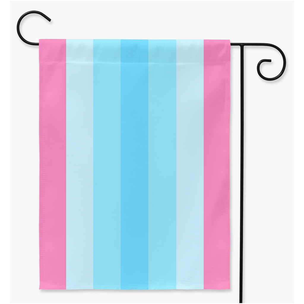 Transmasculin - V1 Drapeaux de cour et de jardin | Simple ou double face | 2 tailles | Identité et expression de genre