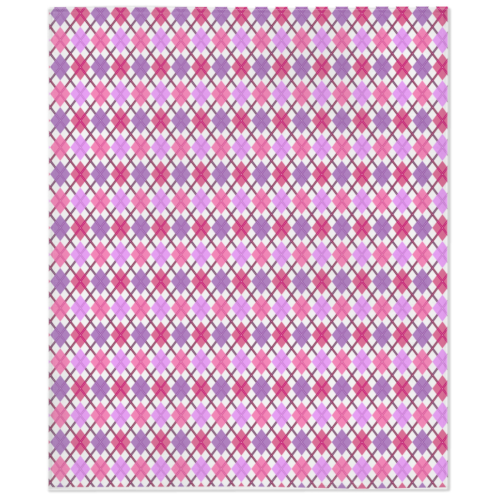 Lesbian - V2 Argyle Plaid Pride Minky Blankets