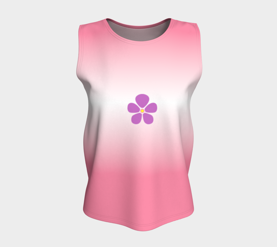 Sapphic Floral Gradient Loose Tank (Long)