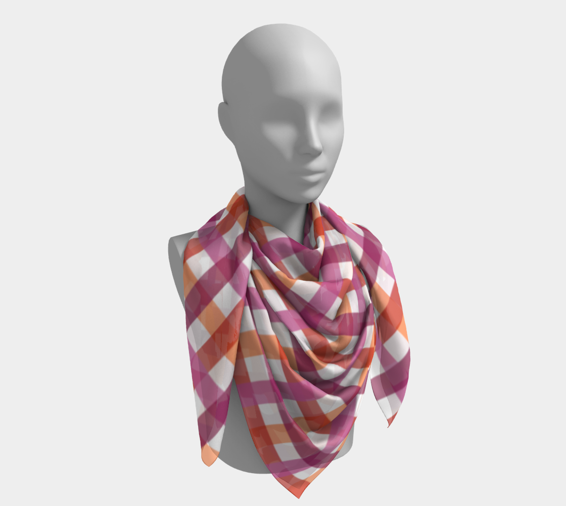 Lesbian - V1 Gingham Square Scarf