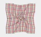 Écharpe carrée à carreaux Madras arc-en-ciel