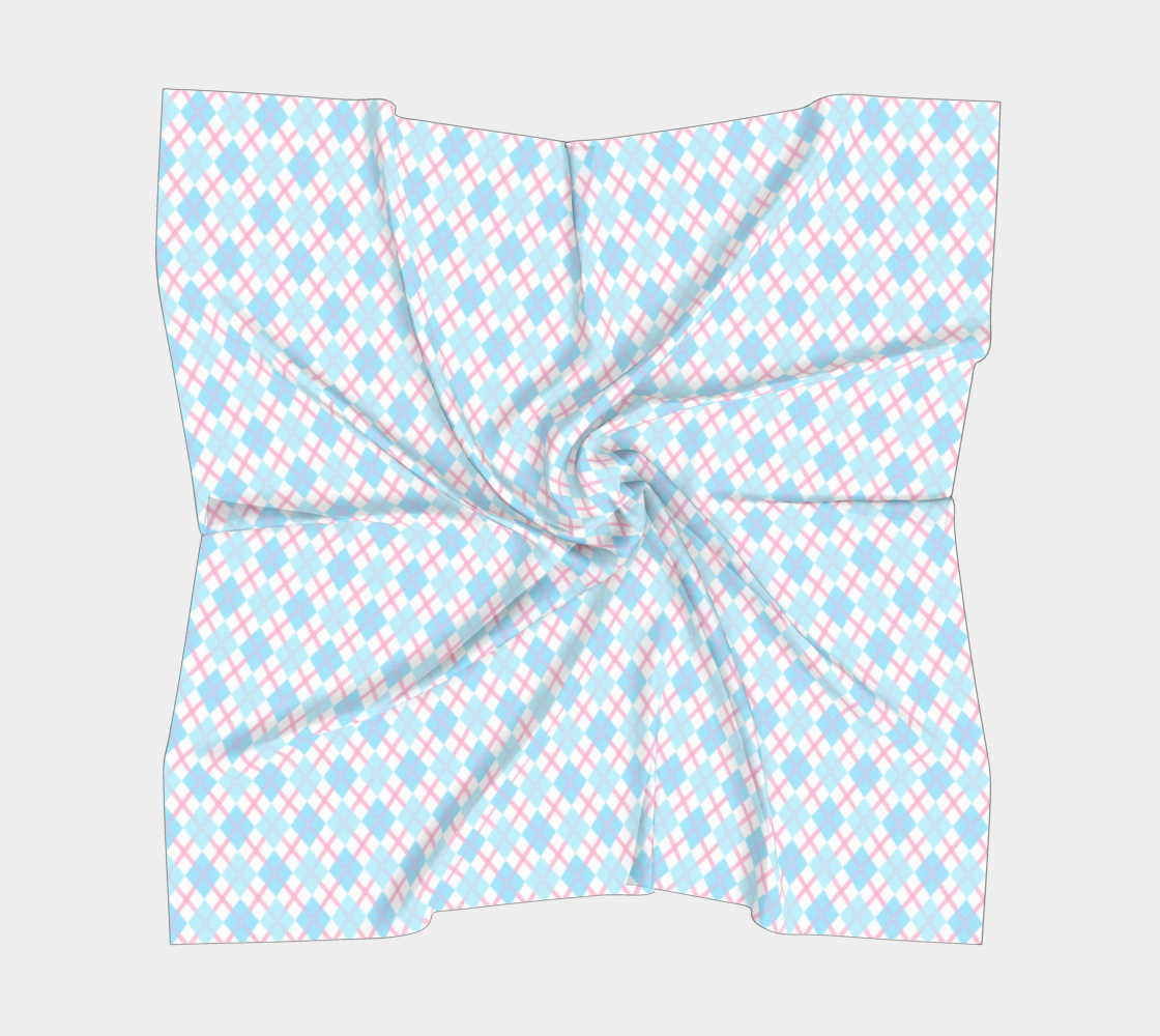 Transmasculine Argyle Square Scarf