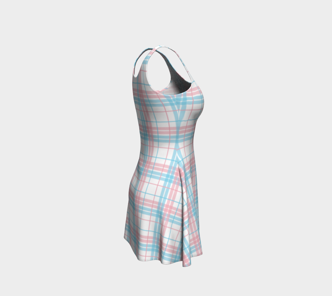 Robe évasée à carreaux transgenre