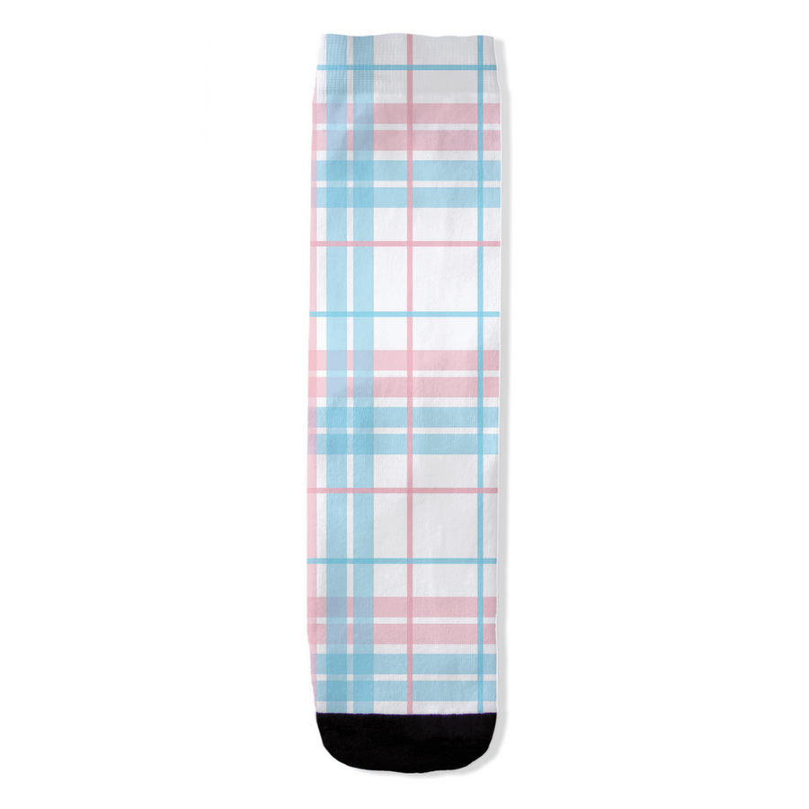 Transgender Tartan Plaid All-Over Print Socks