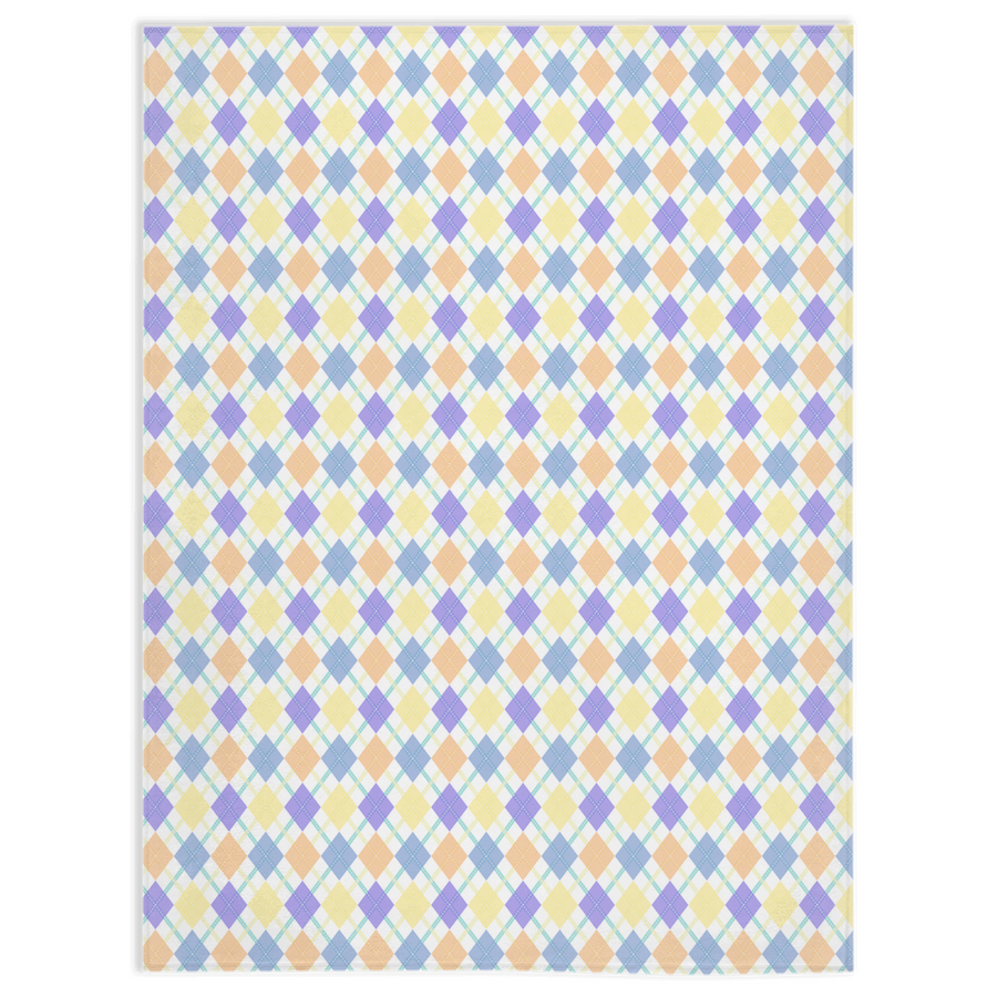 Couvertures Minky Genderfaun Argyle Plaid Pride