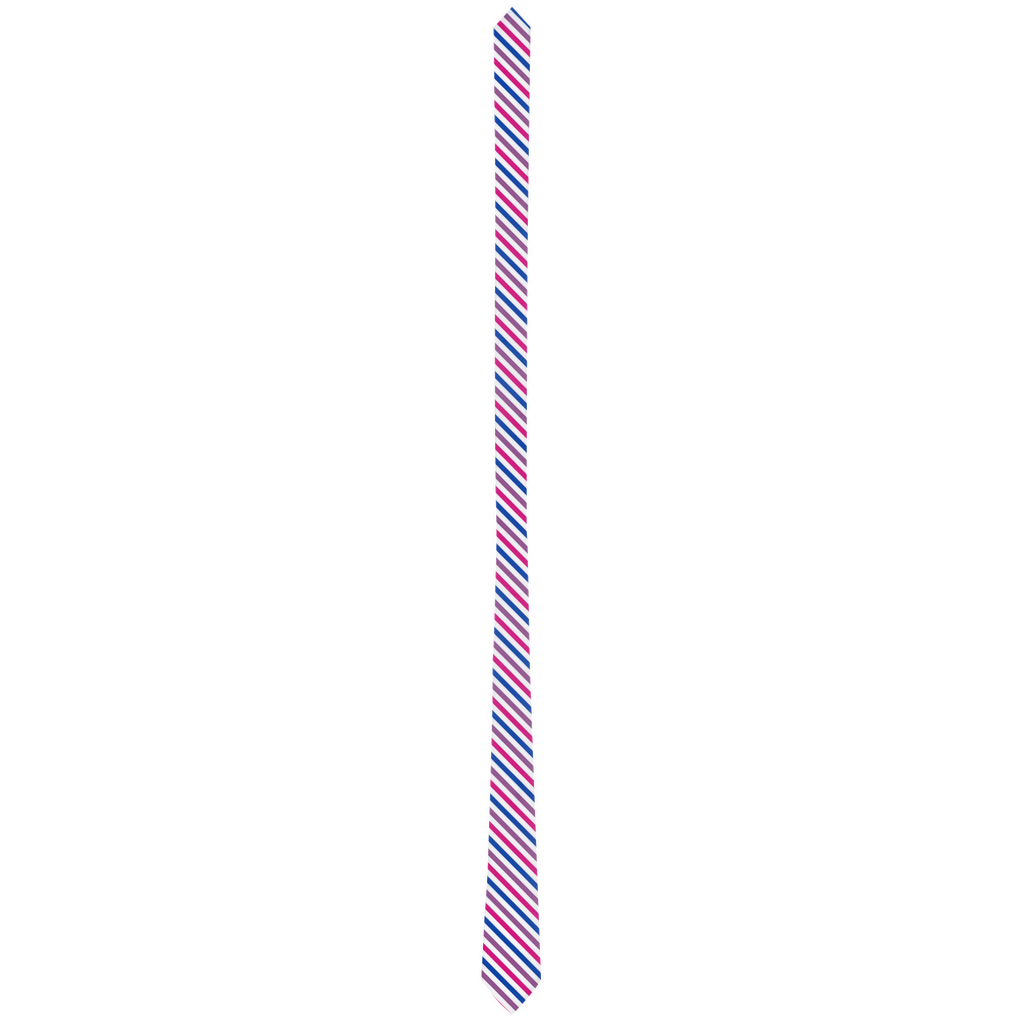 Bisexual Barber Striped Pride Patterned Neck Ties