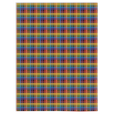 Muted Rainbow and Black Plaid Pride Minky Blankets