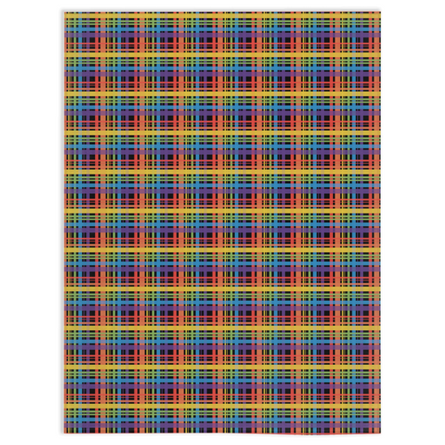 Muted Rainbow and Black Plaid Pride Minky Blankets
