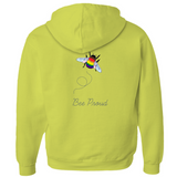 Sweats à capuche zippés Bumblebee Pride Pun - DESIGN ARRIÈRE | Choisissez votre drapeau et votre jeu de mots | Sweat à capuche bourdon | LGBTQIA
