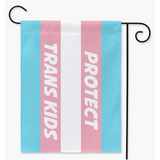 Protect Trans Kids - Avengeance White Yard & Garden Flags | Single Or Double-Sided | 2 Sizes