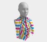 Foulard carré rayé barbier pansexuel