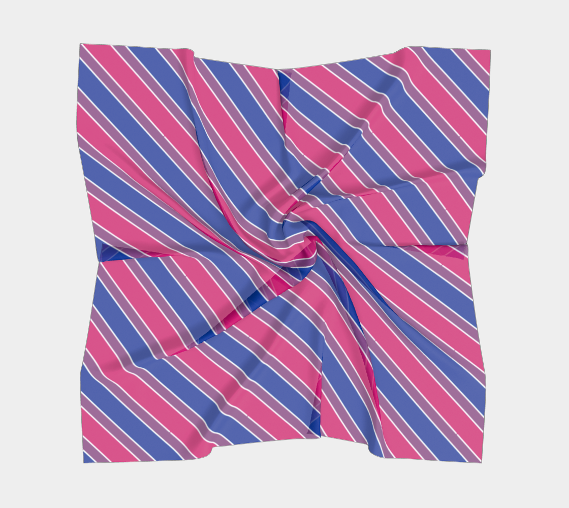 Bisexual Candycane Striped Square Scarf