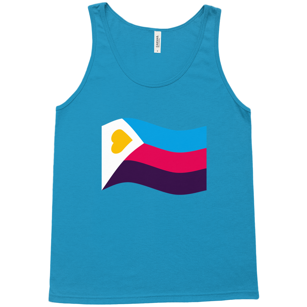 Polyamory Pride Flag Relaxed Fit Tank Tops | Choose Your Flag | Bella + Canvas