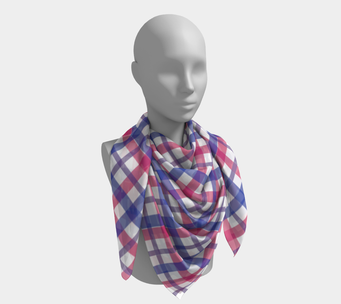 Bisexual Gingham Square Scarf