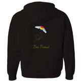 Sweats à capuche zippés Bumblebee Pride Pun - DESIGN ARRIÈRE | Choisissez votre drapeau et votre jeu de mots | Sweat à capuche bourdon | LGBTQIA
