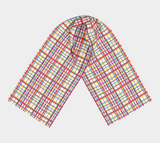 Rainbow Madras Plaid Long Scarf