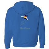Sweats à capuche zippés Bumblebee Pride Pun - DESIGN ARRIÈRE | Choisissez votre drapeau et votre jeu de mots | Sweat à capuche bourdon | LGBTQIA