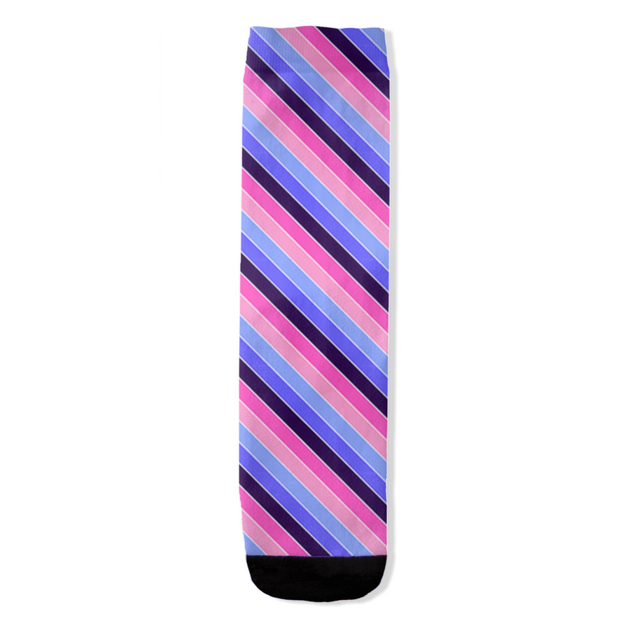 Chaussettes omnisexuelles à rayures et imprimés bonbons