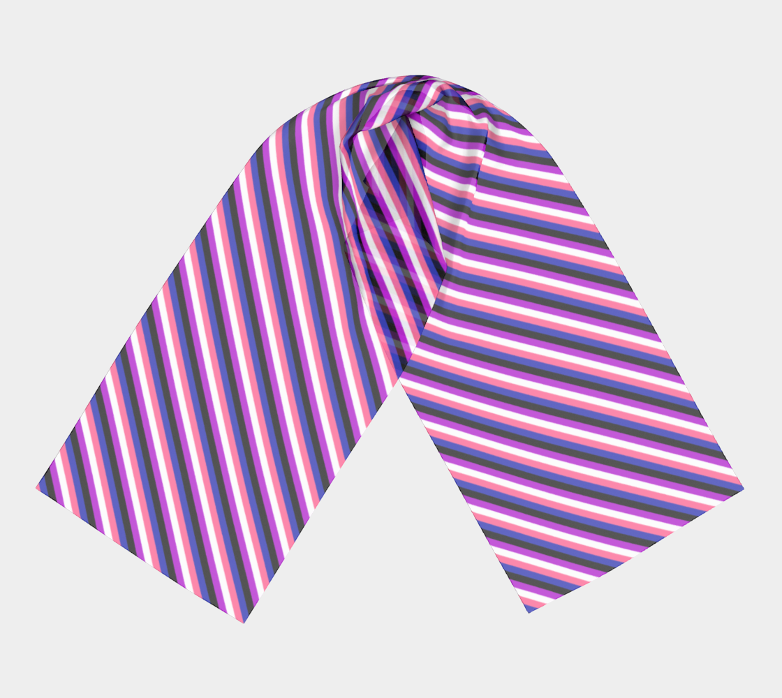 Genderfluid Striped Long Scarf