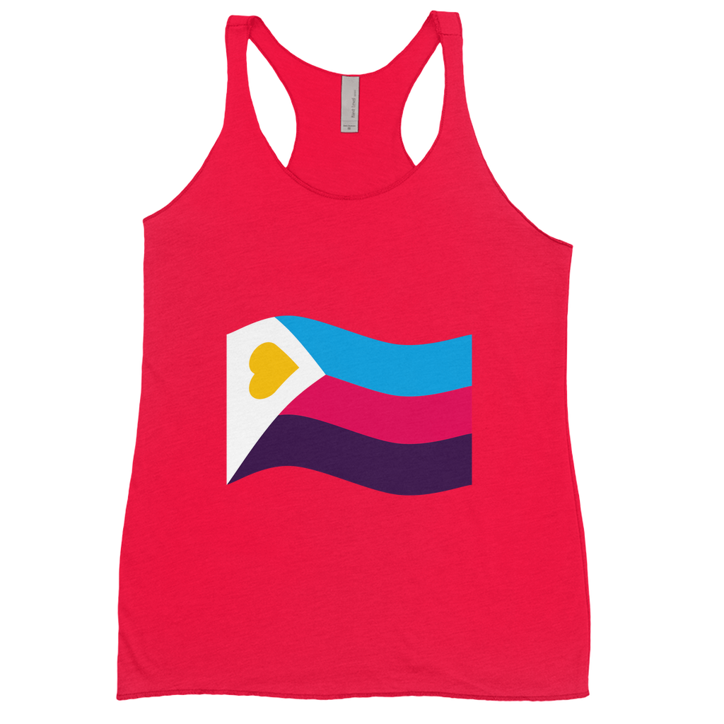 Polyamory Pride Flag Fitted Racerback Tank Tops | Choose Your Flag