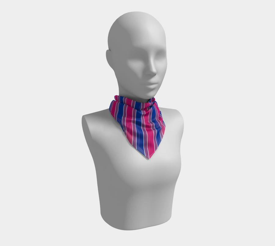 Bisexual Candycane Striped Square Scarf